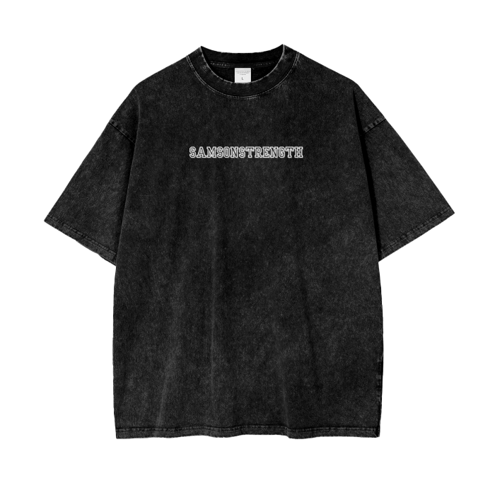 MENTALITEE SAMSONSTRENGTH ACID WASH TEE